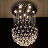 晶灯客厅圆球形吧台灯LED客厅餐厅水晶吊灯楼梯吊灯卧室吸顶水