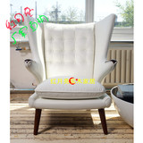 北欧设计泰迪熊椅躺椅单人沙发椅 牛皮沙发休闲椅美式特价老虎椅