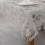 馨相伴欧式桌布布艺棉麻西餐桌椅垫套装现代灰色长方形茶几布