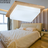 日式中式卧室书房阳台榻榻米实木圆形正方形过道厨卫LED吸顶灯具