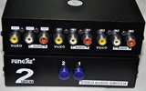 丰杰 FJ-201AV 2路AV切换器 音视频切换器 2进1出音频切换器