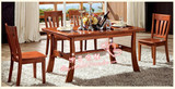 出口美国 特价美式乡村风格地中海风格宜家实木餐桌 定做可陪餐椅