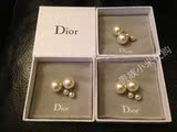 欧洲正品代购迪奥Dior 白色大小珍珠两用 耳钉/耳环经典圆珠款