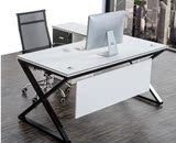 北京简易办公家具新款时尚老板桌大班台经理桌主管桌钢架办公桌
