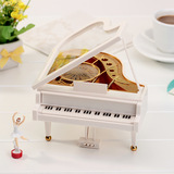 钢琴音乐盒 创意旋转芭蕾女孩八音盒 天空之城歌曲七夕情人节礼品