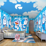 大型3D壁纸卡通主题壁画温馨卧室儿童房幼儿园背景墙墙纸哆啦A梦