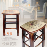 家用韩式简约实木餐桌凳子椅子现代时尚成人原木方凳餐凳特价包邮