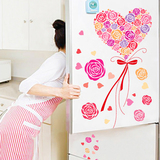 可称除贴纸客厅冰箱贴花朵贴画浪漫婚房装饰卧室墙贴纸玫瑰花束