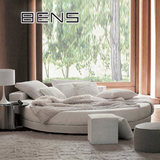 BENS奔斯可拆洗布艺床布床现代圆床公主床欧式圆床双人床婚床8156