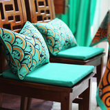 汉尚 素色纯餐椅垫坐垫红木沙发垫可拆洗全棉加厚飘窗垫现代简约