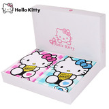 亚光 Hello Kitty凯蒂猫糖果2条装毛巾礼盒纱布吸水童巾 生日礼品