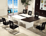 上海办公家具烤漆会议桌简约现代板式条形洽谈小型培训新款白色桌