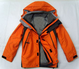 特价户外儿童冲锋衣 男童女童3-12岁 防风防水保暖两件套滑雪服