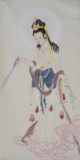 【墨香村】精品装饰国画工笔字画人物画纯手绘四尺观音MA5052103
