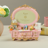 欧式树脂收纳化妆盒 高档装饰摆件 结婚生日礼品 公主饰品盒