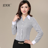 JDER2016春季新款工作服职业装长袖衬衫棉女装短袖衬衣上衣615