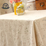 世盛   日式美式复古田园乡村自然碎花棉麻桌布盖布餐桌布 可定制