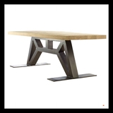 古创意办公桌原木书桌电脑桌大板个性茶桌椅美式乡村实木餐桌子复