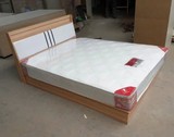 浅胡桃色双人床 单人床 高箱床 低箱床 加大床箱 1.2米1.5米1.8米