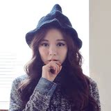 2015韩国新款尖尖顶奶嘴女巫帽巫婆帽针织毛线帽子女生秋冬季保暖