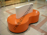 创意玻璃钢桌椅雕塑摆件 商场树脂座椅休闲椅 商场雕塑