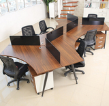 创意职员办公桌员工办公桌3人6人组合屏风工作位简约现代电脑桌椅