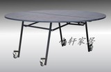 可移动餐桌 多功能折叠带轮可移动圆台 6/8/10/12人圆桌 可订制