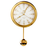 他向开光风水吉祥钟表金色挂钟十二生肖铜钟家居装饰品挂件铜表