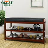 格利来收纳换鞋凳客厅穿鞋凳门口创意皮艺沙发凳简约金属储物鞋架