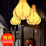 新中式布艺灯笼仿古典餐厅客厅卧室吊灯饰艺术创意楼过道酒店灯具