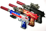 沙漠之鹰电动连发水弹枪合金手枪儿童水晶软弹枪可发射子弹玩具枪