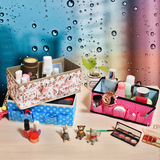 空间汇时尚布艺桌面收纳整理化妆盒超大容量多功能储物特价收纳盒