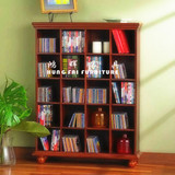 美式 书柜 书架 CD架 储物柜 实木 格子架 书橱 置物 格子柜 宜家