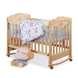 欧式简单款婴儿床童床实木床白色宝宝床游戏床摩登系列