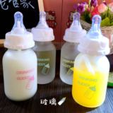韩国创意男女学生奶嘴奶瓶小玻璃杯潮流茶杯儿童吸管杯子可爱水杯