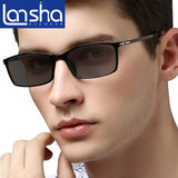 蓝莎变色近视眼镜男士防辐射眼镜全框款TR90镜架含平光镜片配镜01