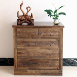 纯香樟木家具  现代中式实木斗柜五斗柜储物柜 杂物柜 可定制定做