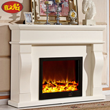 喜之焰1.5米欧式壁炉装饰柜 白色美式壁炉架实木电视柜壁炉芯8067