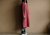 《远远的阳光房2015-022》原创设计女装 棉麻连衣裙 中式长袍限量