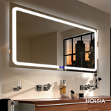 NOLSIA奢华浴室镜LED灯镜卫生间带灯化妆镜子现代欧式卫浴镜壁挂