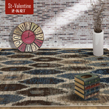 圣瓦伦丁北欧地毯客厅茶几垫 简约现代卧室床边毯日式 美式图案大