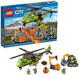 LEGO乐高City城市系列火山探险运输直升机L60123小颗粒积木玩具