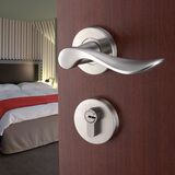 多灵304不锈钢分体室内门锁具精铸执手卧室卫生间纯铜锁芯薇薇安