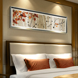 酒店宾馆卧室床头横长条挂画装饰画有框画墙画壁画现代简约样板间