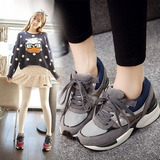 代购 2016新款明星同款运动鞋内增高跑步鞋女学生厚底韩版休闲鞋