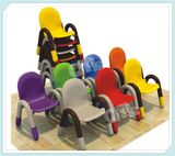 加厚塑料椅子出口原单儿童桌椅家用小凳子幼儿园学习椅实木靠背椅