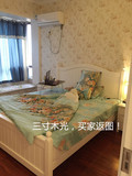 欧式床简约现代韩式床实木床松木床双人床单人床1.5米1.8米白色床