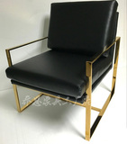 单人小沙发椅铁艺咖啡厅简约现代组装美式客厅卧室创意餐椅高档