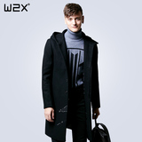 w2x预售中长款大衣 秋冬羊毛呢子修身型休闲韩版英伦潮流男装外套