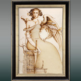 法式欧式古典简约人物手绘油画 办公室高级会所别墅 女神装饰画
